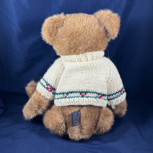 Boyds Bears Collectible Plush Bear With White Knit Apple Sweater - Picture 4 of 4